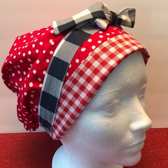 HANDMADE SCRUB CAP/HAT * REVERSIBLE * LONG TIES - Picture 11 of 13